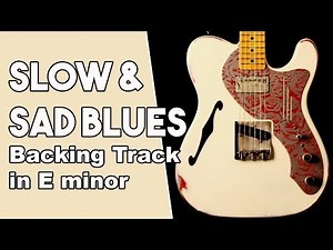 Slow & Sad Blues Backing Track in Em