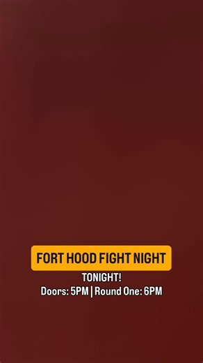 21 reactions · 15 shares | Tonight is the night! FORT HOOD comes alive with FIGHT NIGHT taking place at Abrams Fitness Center! A variety of food trucks, concessions inside the venue, live DJ and performance, and 8x boxing bouts, lots of fun will be had tonight! Get here early! Doors open at 5PM. Round One starts at 6PM! Bring your entire family out to the fun! #IIIArmoredCorps | #FortHood | @USArmy | III Armored Corps | Facebook
