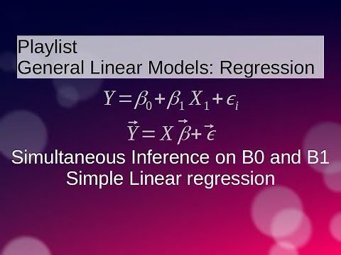 Simple Linear Regression: Simultaneous Inference on B0 and B1