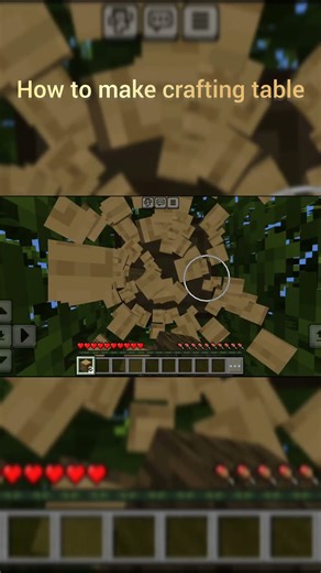 java or bedrock:how to make a crafting table #minecrafttips #minecraft #minecraftconsole