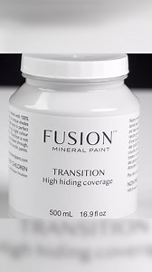 *Transition*—your go-to for making the leap from dark to light colours with ease! 🎨 Here’s why it’s a game-changer: ✨ **Save Time & Money**: Transition provides exceptional hiding power, reducing the coats needed when switching from dark to light colours. That means less paint, less time, and more savings! 🌱 **Eco-Friendly**: Made with recycled pigments, Transition is a sustainable option at around half the price of regular Fusion Mineral Paint. 💡 **Easy to Use**: Apply Transition to cut down