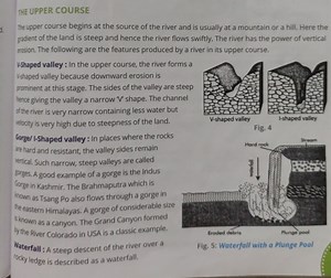 THE UPPER COURSEThe upper course begins at the source of the r... | Filo