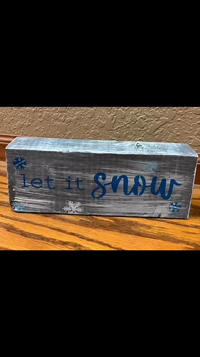 2x4blocks with some fun snowflakes and ombré lettering! | Olive Tree Wood Designs