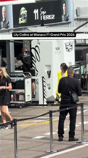 Lily Collins filming scenes for Emily in Paris during the Monaco F1 GP