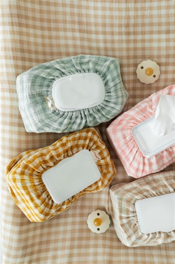 Baby Wet Wipes Cover Tissue Box Nursery Decoration Matching Changing Pad Cover Baby Essentials Baby Wipe Station Diaper Bag Gingham Pattern - Etsy