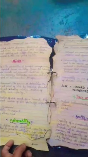 disaster management project file for 9th class💫