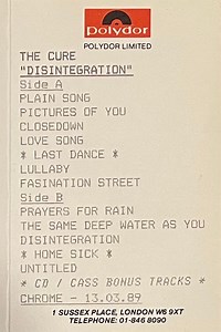 The Cure - Disintegration