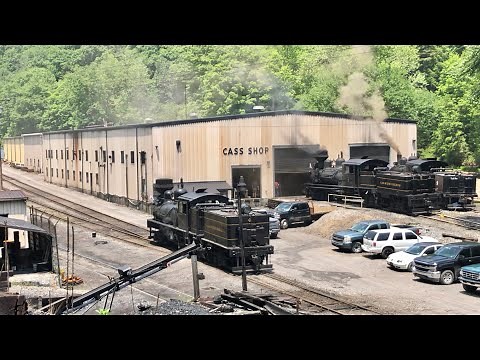5 Coal Burning Steam Locomotives In West Virginia! Steam Trains Running New Track, Cass Scenic RR