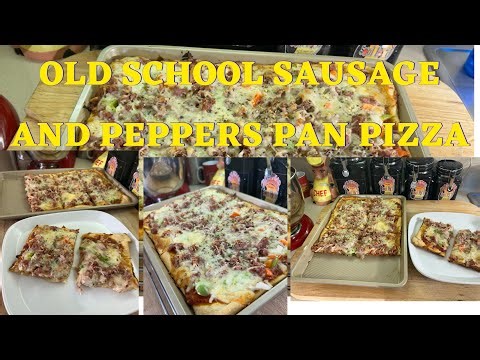 When I Need To Use Up Things In My Pantry And Fridge/OLD SCHOOL SAUSAGE AND PEPPER PAN PIZZA