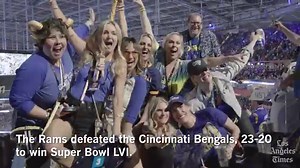 Rams fans celebrate winning Super Bowl 56