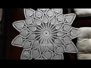 Crochet Pineapple table topper | pineapple doily - part 1/3