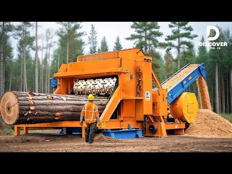 Extreme Dangerous Wood Chipper & Shredder Demolitions Crushing Everything! | Discover Tech #107