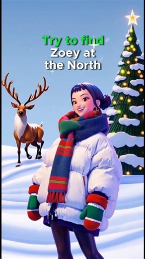 Try to Find Zoey at the North Pole ☃️