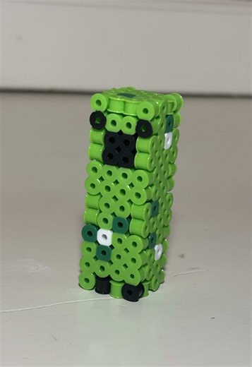 Easy 3D Perler Beads Minecraft Creeper Tutorial
