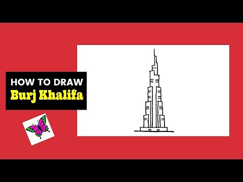 How to Draw Burj khalifa | Dubai Burj Khalifa Drawing