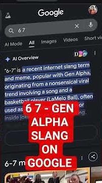 6 7 GEN ALPHA ON GOOGLE SCREEN SHAKE