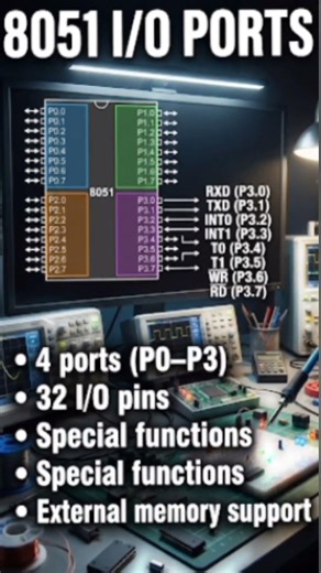 I/O Ports of 8051#education #8051microcontroller #facts #engineeringshorts #learn #inputoutput