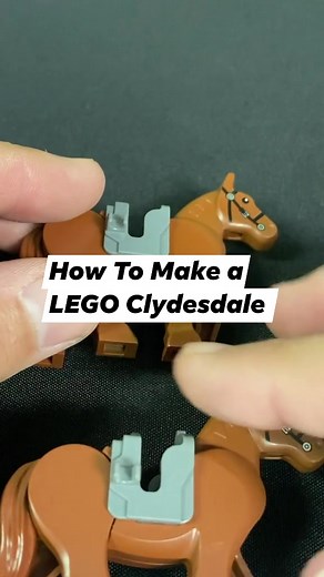 How To make a LEGO Clydesdale horse with 4 common parts. #lego #BrickShow #thebrickshowshop | The Brick Show Shop