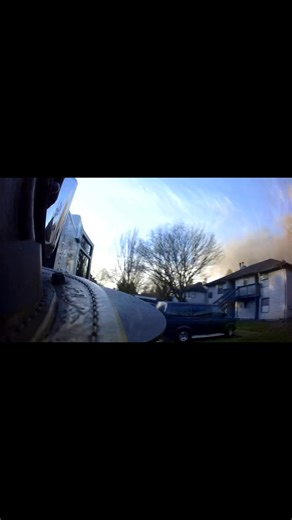Helmet cam video. E71 first engine on scene of an apartment fire at Waverly Gardens on 1/18/26. E71 crew made an attack from the upwind side while other units performed VES, primary search, vertical ventilation and additional fire attack lines. Chief Miller #greshamoregon #firefighter #pnw #fire #greshamfirefighters | Gresham Professional Firefighters Local 1062
