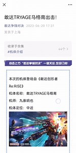 敢达争锋对决 敢达TRYAGE马格南出击