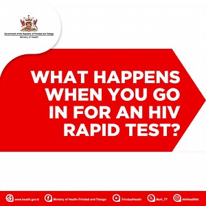 Testing for HIV is quick, painless, confidential and FREE. In Trinidad and Tobago, HIV rapid tests and a laboratory test are used to detect the presence of HIV. If you have never done an HIV test, here is what you can expect. 🔗 Visit health.gov.tt/HACU for a list of HIV testing sites. | Ministry of Health - Trinidad and Tobago