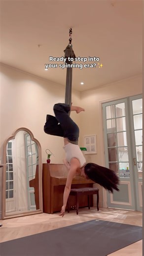 Spinning used to make me throw up..🤮 #aerialsling