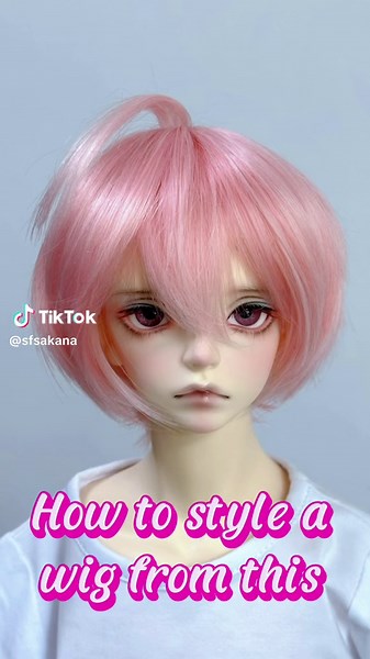 How to style BJD wig #bjd #bjddoll #wigstyling #wigtutorial #wig #dollwig #fromswitch #switchtaerin #taerin