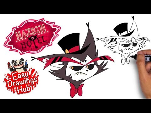 Drawing Husk from Hazbin Hotel in 6 minutes! (EASY TUTORIAL)