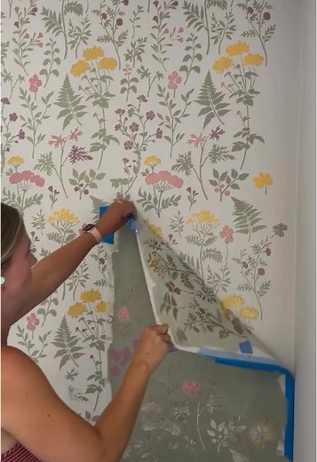 Colorful Stenciling Challenge with Woodland Botanicals