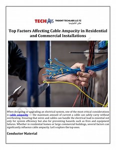Top Factors Affecting Cable Ampacity in Residential and Commercial Installations - SlideServe