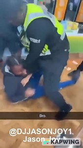 Security Guard Fighting With Teenagers At The Stratford Shopping Centre London