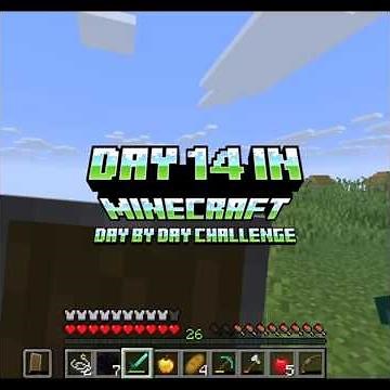Got attacked by pillager? Episode 14 Day by Day: 100 Days in Minecraft #shorts