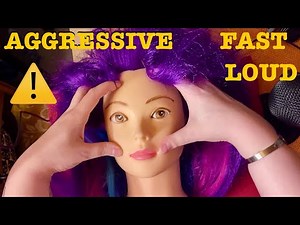 ASMR|⚠️EXTREME FAST & AGGRESSIVE SCRATCHING/RUBBING/SCOOOOOPP. HEAD/HAIR/EARS/FACE. Soft spoken