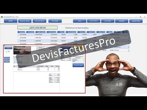 Devis et factures Pro Excel avec suivi de stock