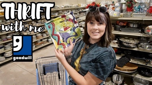 On a mission at Goodwill finding resale treasures