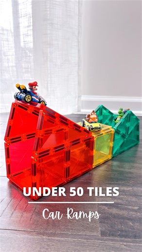 🚗 Comment “RAMP” to start building! Your kids can build two awesome car ramps using under 50 magnetic tiles—all guided by my Magnetic Tile Creations for Kids book! With easy, picture-based instructions made just for kids, they’ll learn STEM skills, spark creativity, and have endless fun building and racing! Grab your copy of Magnetic Tile Creations for Kids today and let the ramp adventures begin! #magnetictiles #magnetictilesideas #stemtoys #stemeducation #pandamommyteacher | Pandamommyteacher