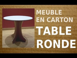 1 DIY TABLE CARTON : la petite table ronde