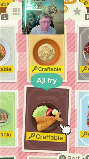 Let's Cook Aji Fry Dish On Animal Crossing New Horizons - #shorts