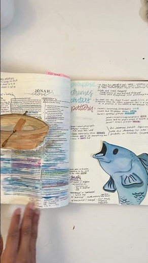 ASMR Bible Flip Through - Book of Jonah #asmr #asmrjournaling #biblestudynotes