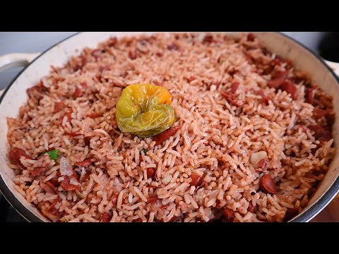 How To Make Authentic Jamaican Rice And Peas Step By Step | Best Rice & Peas Recipe | Caribbean Food
