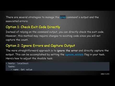 How to Store grep Command Result in an Ansible Variable