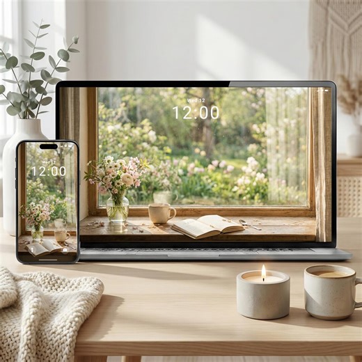 Spring Wallpaper Bundle – Minimal Aesthetic Cozy Backgrounds | Iphone, Android, Desktop, Tablet & TV | 4K All Devices Pack - Etsy