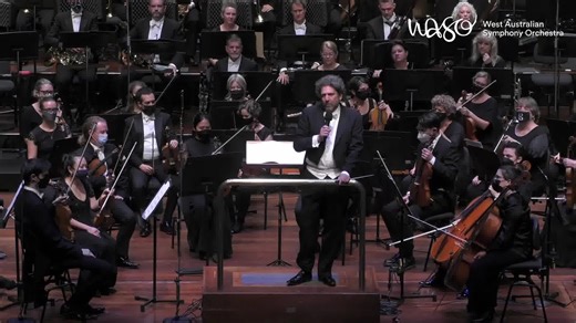 At the beginning of last night’s concert, The Rite of Spring, our Principal Conductor, Asher Fisch, led our orchestra through a performance of the Ukrainian National Anthem. WASO joins with the voices of millions gathered across the world to support Ukrainians in their defiance of this invasion. We hope that Ukraine’s independence is restored, and peace prevails. The Ukrainian National Anthem “Shche ne vmerla Ukrainy” was composed by Mykhailo Verbytsky and arranged by Keith Terrett. | West Austr