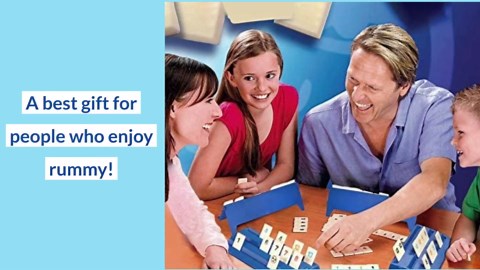 Point Games Classic Rummy Cube Game Full Size, with 3 Tier Foldable Racks and Tiles, in a Super Durable Canvas Travel Bag