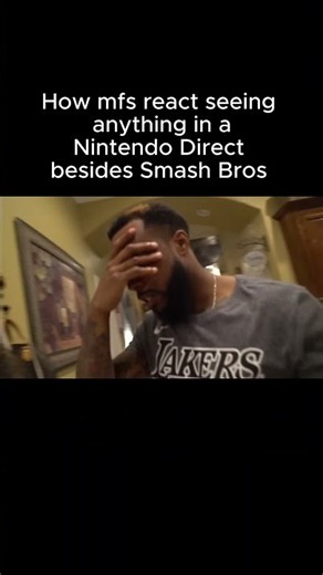 How people react seeing anything other the Smash Bros in a Nintendo Direct #shorts #smashbros #memes
