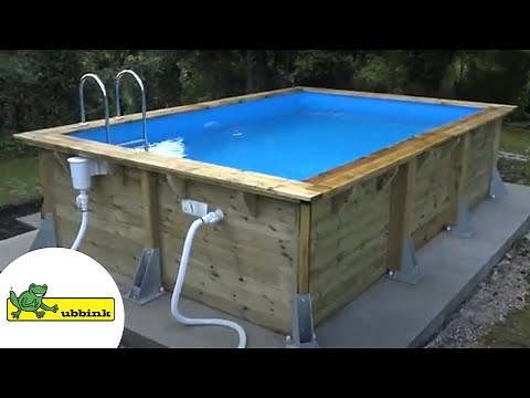 Montage complet d’une piscine bois Ubbink modèle Azura