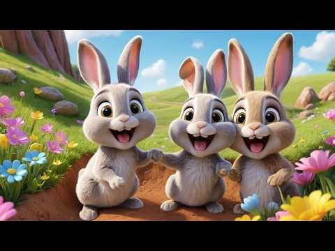 Five Little Bunnies in the Bunny Burrow | Forest Animal Songs & Counting for Kids AV1