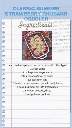 Classic Summer Strawberry Rhubarb Cobbler