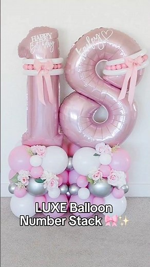 LUXE Balloon Number Stack ✨| Elegant Balloon Decor for Any Event!