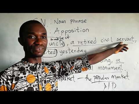 Noun phrase: Apposition